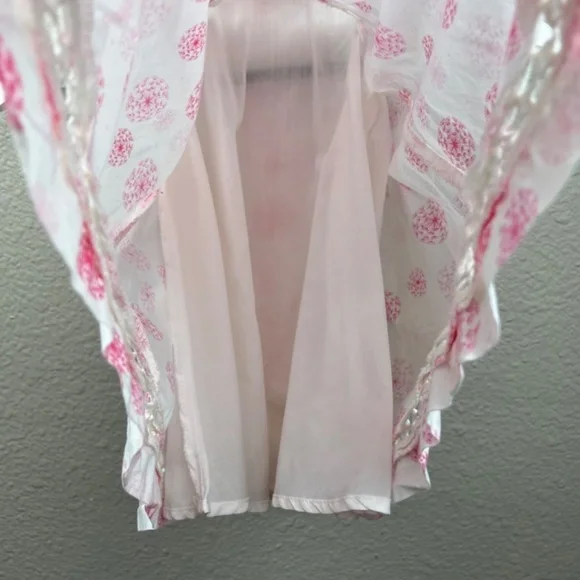 Savannah Baby Sleeveless Dandelion Dress in White and Pink Sz 12M - Picture 3 of 5